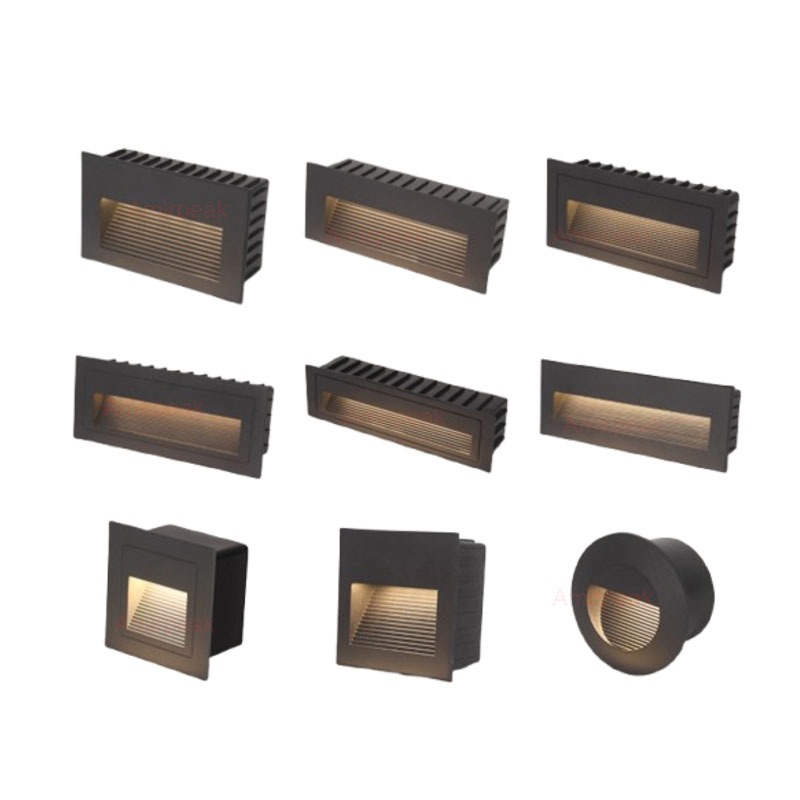 โคมไฟติดผนัง LED IP66 บันไดฝังในร่ม/กลางแจ้ง กันน้ํา AC220V 3000K