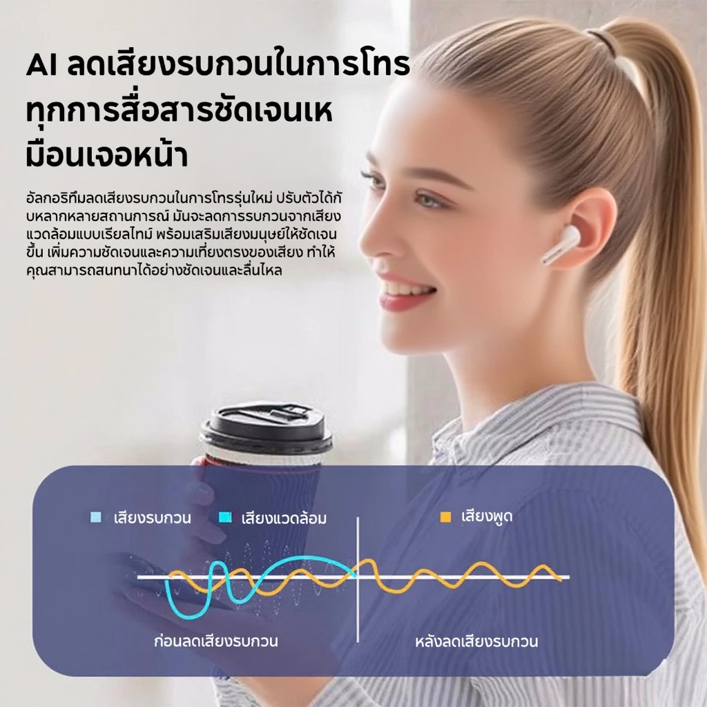 Philips TAT1199 หูฟัง TWS Bluetooth 5.4 HD IPX4 มีไมค์ thumbnail 10