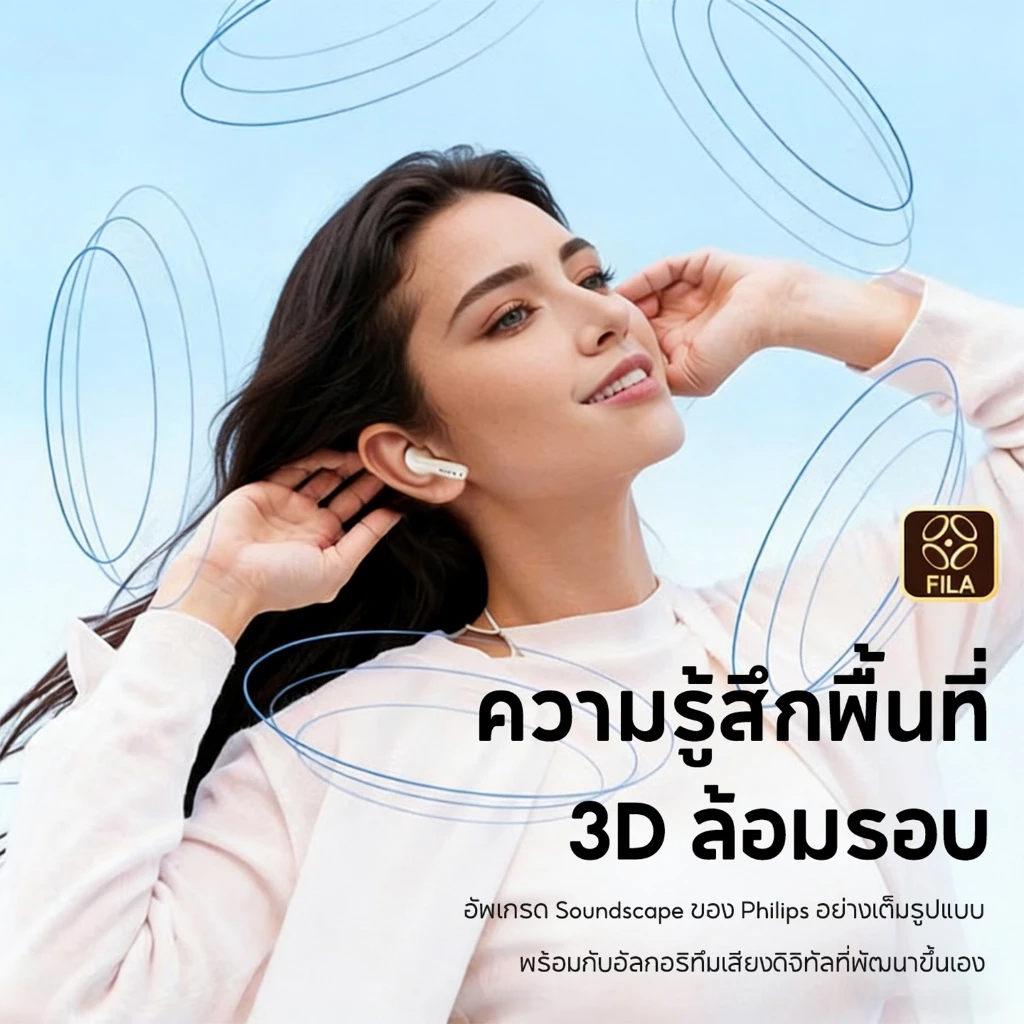 Philips TAT1199 หูฟัง TWS Bluetooth 5.4 HD IPX4 มีไมค์ thumbnail 8