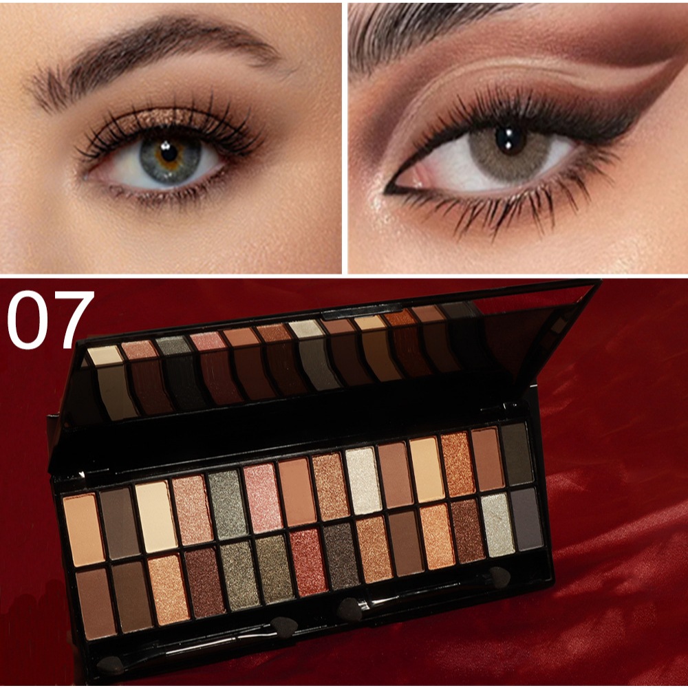 ✨C cmaadu 28 สี Matte Pearlescent Eyeshadow Palette Multicolor All-Match กันน้ํา Sweatproof Daily Commuter/Stage แต่งหน้าเหมาะสําหรับ - รูปที่ 3