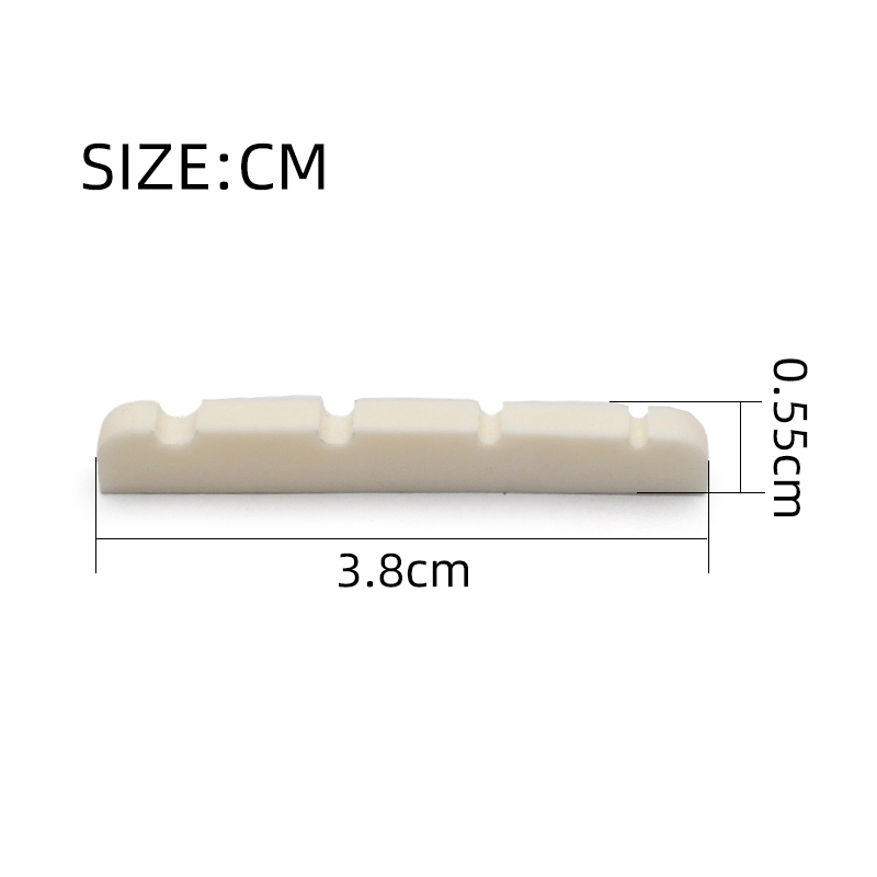 2 ชิ้น Slotted จริงกระดูก 4/5 String Bass Nuts รูปที่ 3