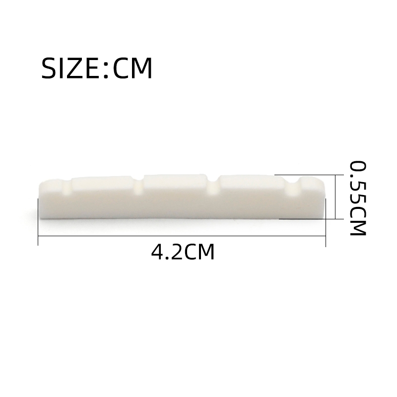 2 ชิ้น Slotted จริงกระดูก 4/5 String Bass Nuts รูปที่ 4