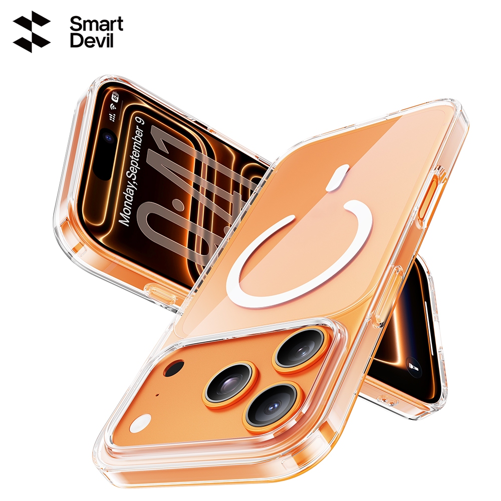 SmartDevil ไร้สายชาร์จสําหรับ iPhone 17/17 Pro/17 Pro Max/Air/16Pro Max/15Pro ใหม่โปร่งใส Full-Coverage กันกระแทกกรณีพรีเมี่ยมรู้สึก