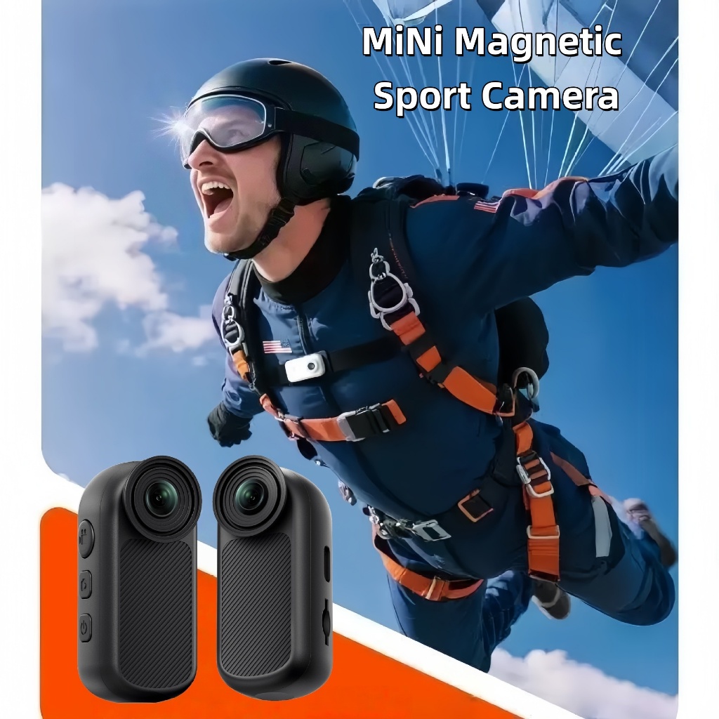 2.5K HD mini Thumb กล้อง WiFi กล้องแอคชั่นแคมเมราแม่เหล็ก 1080P เครื่องบันทึกจักรยานยิงมุมกว้าง