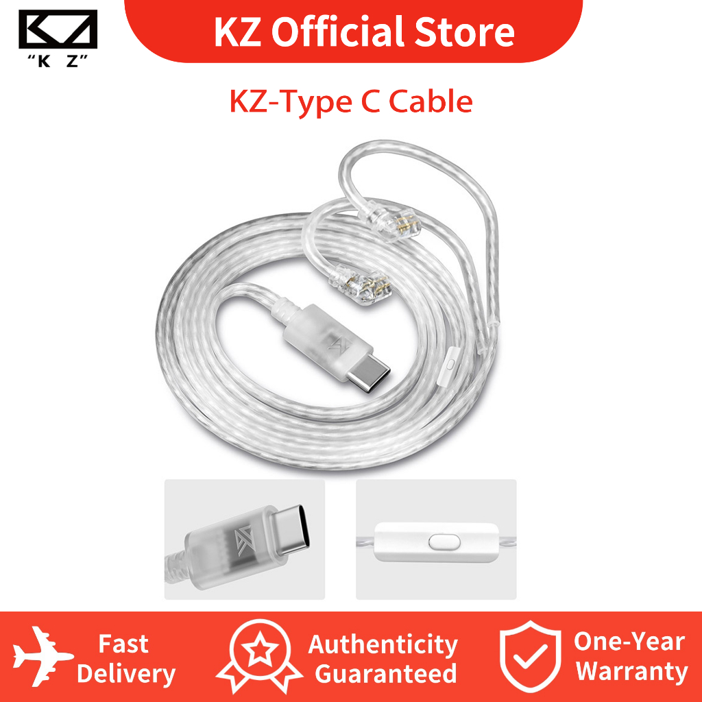สาย KZ Type C type-c 0.75/0.78mm UBC C PIN สําหรับ DQ6 ,ZSN, ZSN PRO ,ZS10 PRO, ZSX,ZSN PRO X,ZAX,ZN