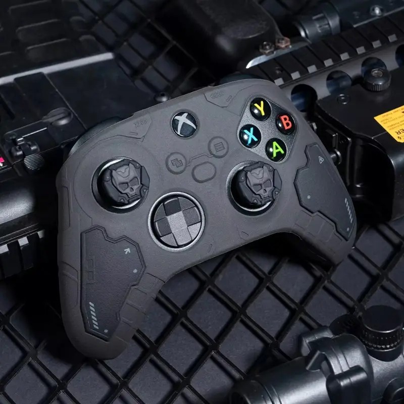 ยุทธวิธี Mecha Matte ซิลิโคน Soft Protector ผิวสําหรับ Xbox Series X/S เกมคอนโทรลเลอร์กรณี XSX XSS Thumb Stick Grip Cap Cover