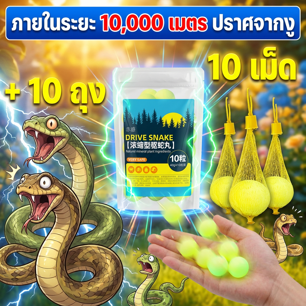 🐍100 ปีไม่มีงู🐍Max ยาไล่งู ผงไล่งู ก้อนไล่งู 10 เม็ด ผงกำมะถันไล่งู ยาป้องกันงู ที่ไล่งู ใช้วางป้องกันไม่ให้งูเข้าใกล้