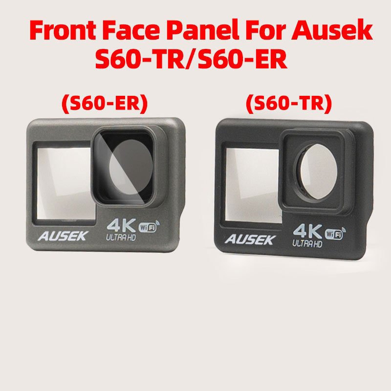 Ausek S60 กล้องฝาครอบด้านหน้าสําหรับ S60ER,S60TR Action กล้องด้านหน้าแผงอุปกรณ์เสริม