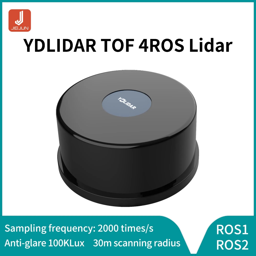 YDLIDAR TOF 30M Range Lidar 4ROS TOF Anti-Glare 100KLux กันน้ํากันฝุ่นรองรับ ROS2 Raspberry Pi Jetso