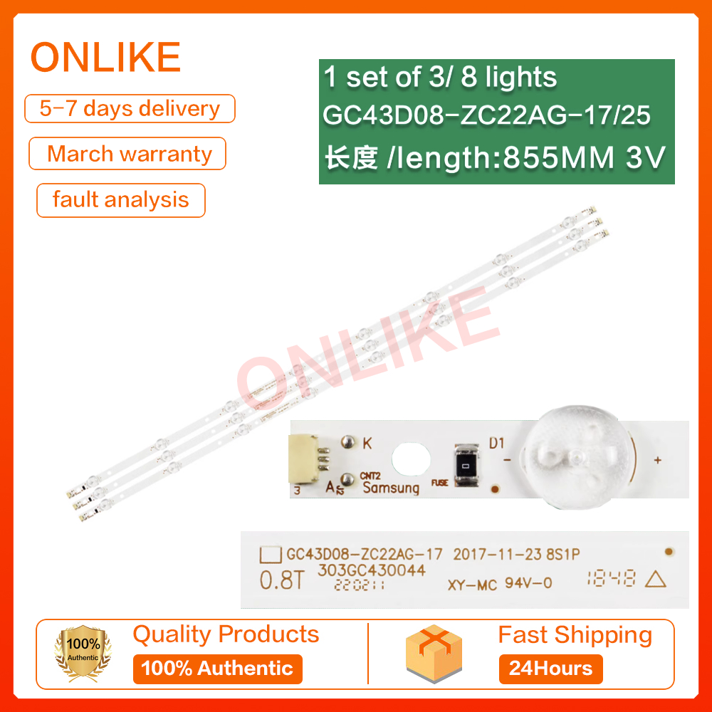 GC43D08-ZC22AG-17 15 303GC430044 303GC430043 UN43J5200AFSAMSUNG 43 นิ้ว TV Backlight UA43N5001AK UA4