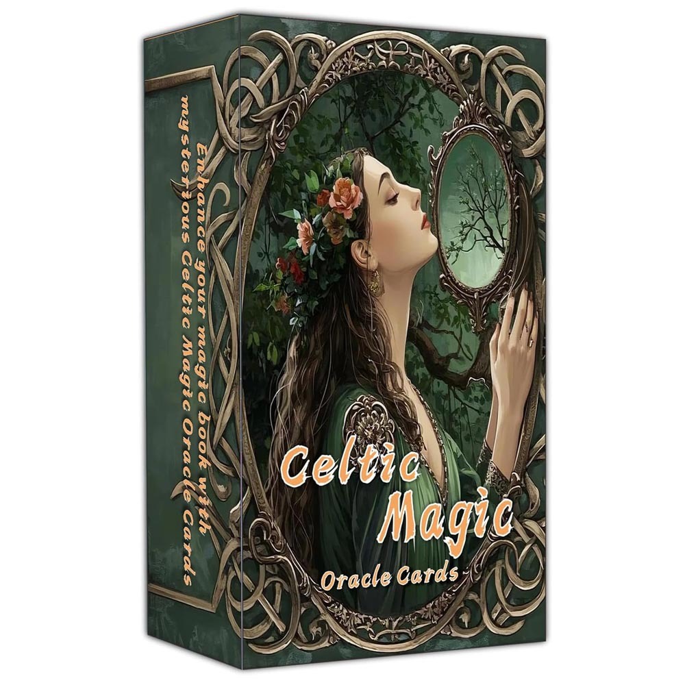 50 ชิ้น,13x8 ซม., Celtic Magic Oracle การ์ด, Tarot , คําอธิบายแบบองค์รวม Wicca, สร้างสํารับเวทมนตร์สําหรับเกมไพ่ฝึกจิตวิญญาณ
