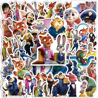 ตลก 50 ชิ้น Zootopia สติกเกอร์สําหรับโทรศัพท์แล็ปท็อปสมุดภาพ…