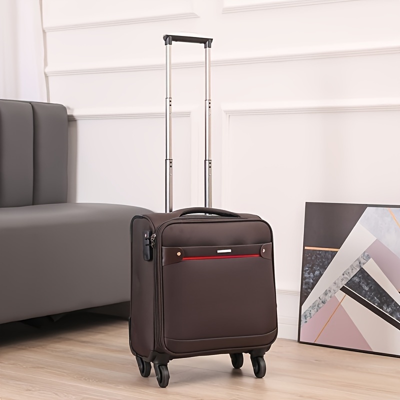 Turqgast 18 นิ้วผ้าใบกระเป๋าเดินทางธุรกิจ Boarding Case ชาย 180°ล้ออลูมิเนียมอัลลอยด์รถเข็นกระเป๋าเดินทางกล่องผ้ากันน้ํา