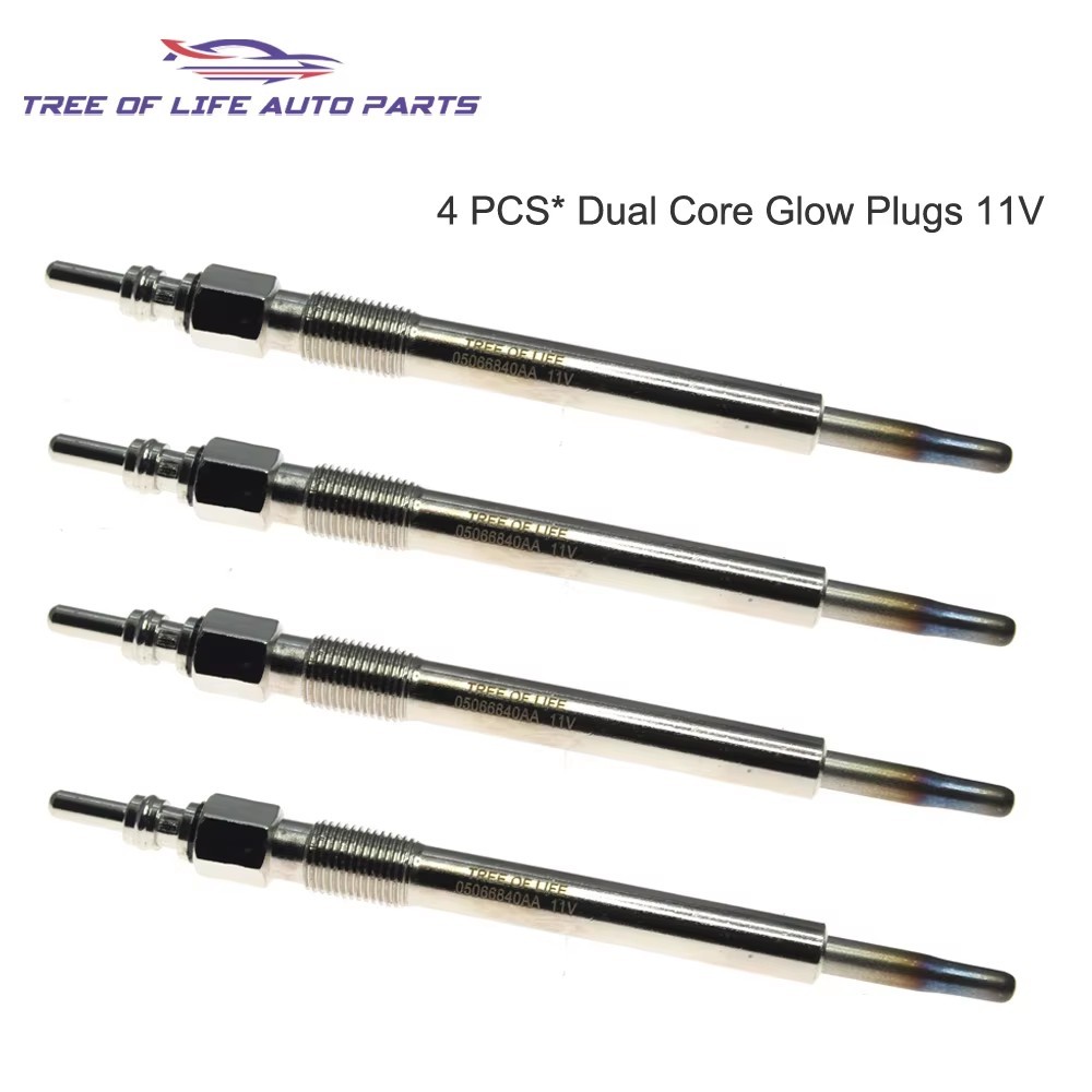 11V Glow Plugs 4 หน่วยสําหรับ Chrysler Voyager (RG) 2.5 2.8 CRD 2000 2001 2002 2003 2004 2005 2006 2