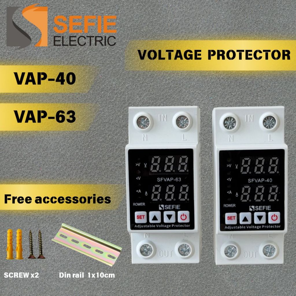 Voltage Protector VAP 40/60A รีเลย์ป้องกันไฟเกิน ไฟตก | แถมสกรูราง DIN ฟรี