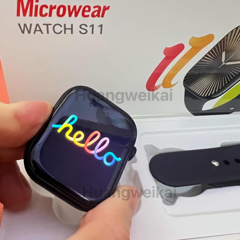 Microwear Hello Watch 11 s11 สมาร์ทวอท์ชฟรีกรณีChatGPT 47 มม.Smartwatchไร้สายชาร์จบลูทูธโทรVS h16 Ul