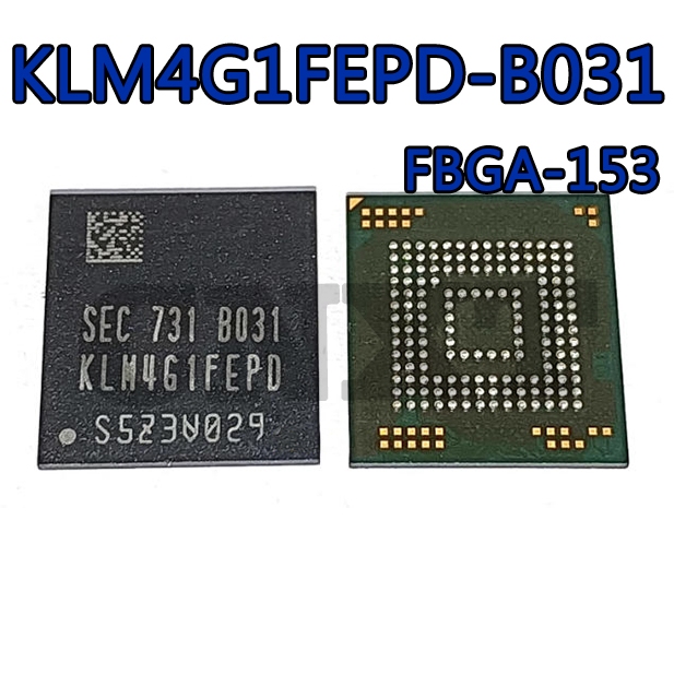 KLM4G1FEPD-B031 EMMC 4G เวอร์ชัน 5.0 BGA153 ชิปหน่วยความจําบอล