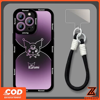 สําหรับ OPPO Reno16F 16Pro 15F 15ProMax 14F 14Pro 13F 13Pro 12F 12Pro 11F 11Pro 10Pro 8T 8Z 7Z 6Z การ์ตูนสีชมพู Hello Kitty สีม่วง Kuromi Anti-drop TPU P