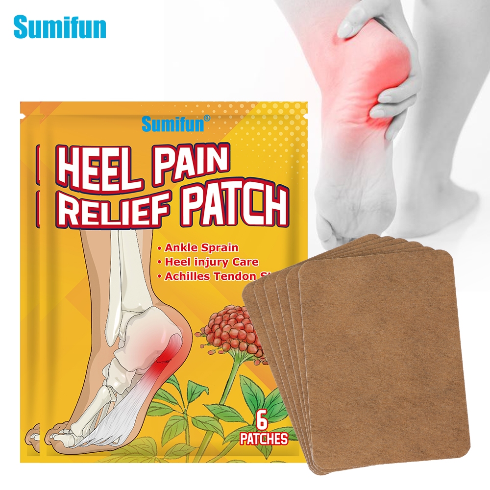 6 ชิ้น Sumifun Heel Care Patch บรรเทาพื้นที่เท้า Body Massage Plaster