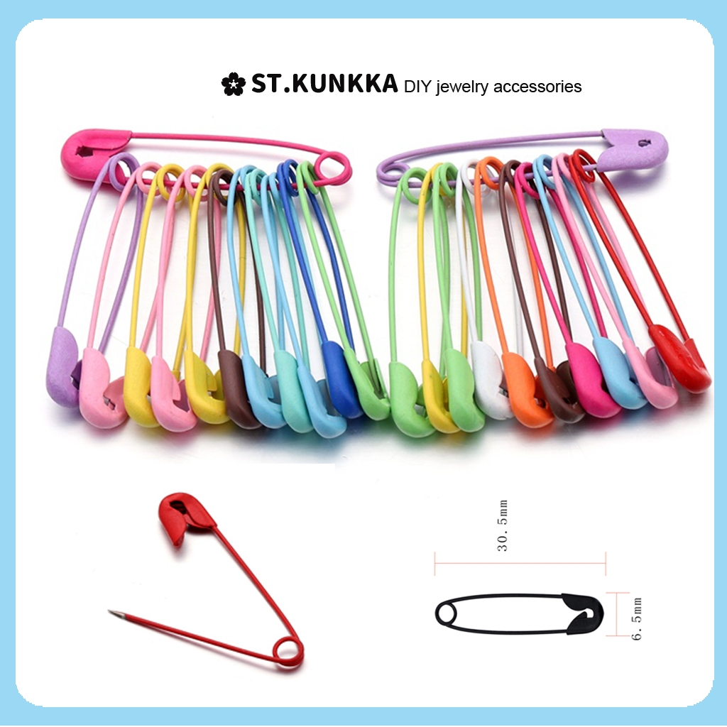 St.kunkka สีลูกกวาด พินความปลอดภัย พินความปลอดภัย สำหรับการตรึง（50pcs/pack）