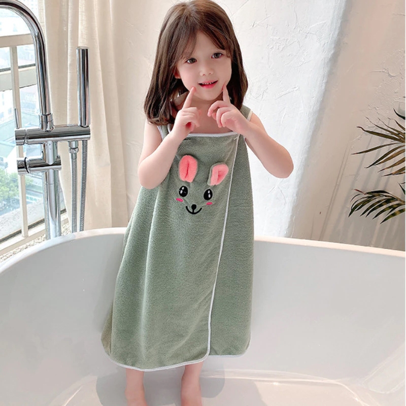 ผ้าขหนูอาบน้ำเด็ก ที่คาดผม และเสื้อคลุมอาบน้ําสําหรับเด็ก นุ่มดูดซับได้ และไม่ผมร่วง ผ้าขนหนูคุณภาพสูง