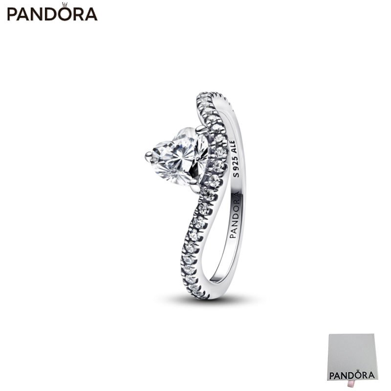 [พร้อมกล่อง] Pandora s925 Sterling Silver Fashion Design Bracelet & Pendant Set - The Perfect Gift /