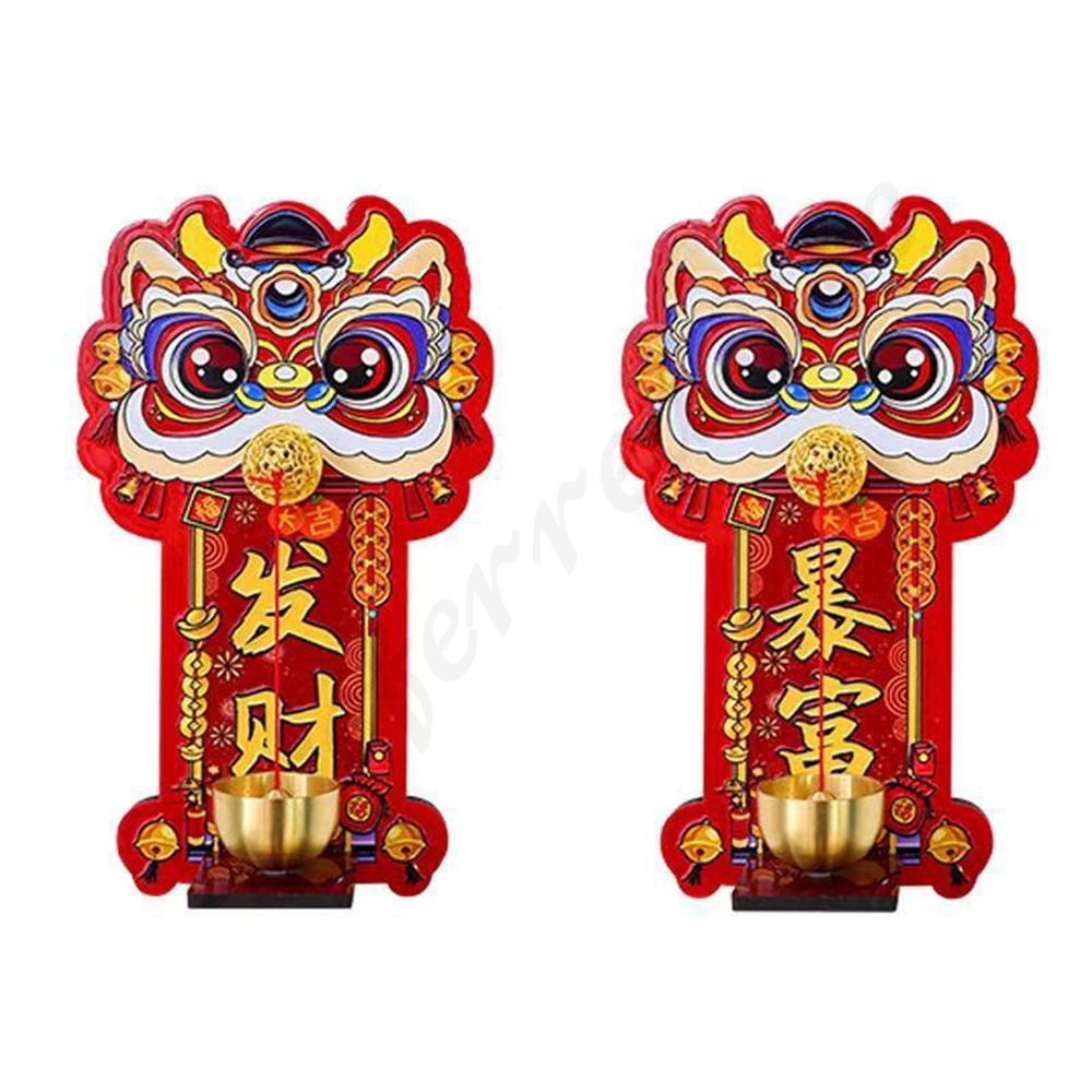 2026 ออดเต้นรําสิงโตใหม่สําหรับห้องโถงทางเข้า-การออกแบบสัตว์มงคลกระดิ่งตกแต่งสไตล์จีนพร้อมสิ่งที่แนบมาแม่เหล็ก