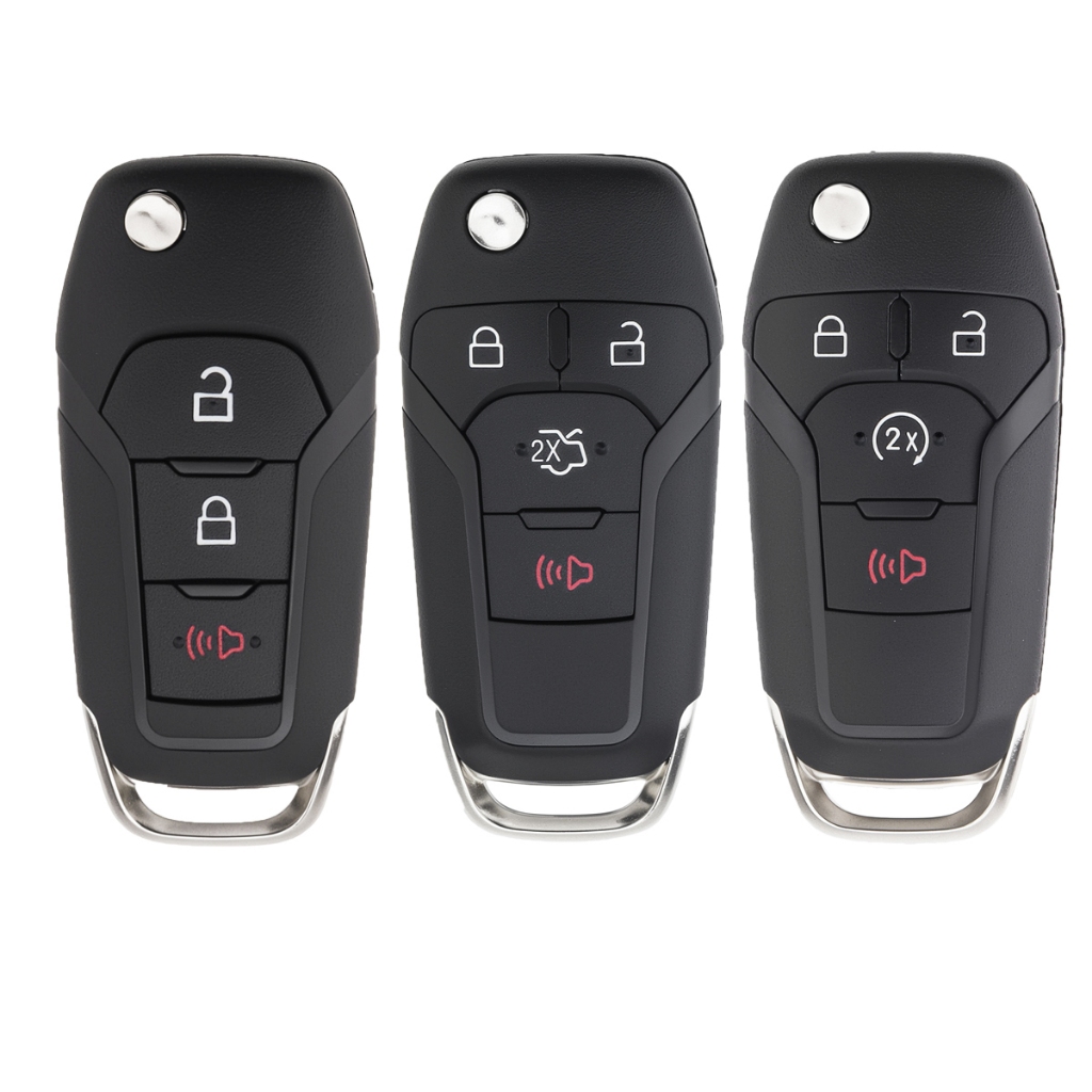 3/4 ปุ่มกุญแจรถรีโมทคอนโทรลพับ Fit สําหรับ Ford F150 F250 F350 F450 / N5F-A08TAA