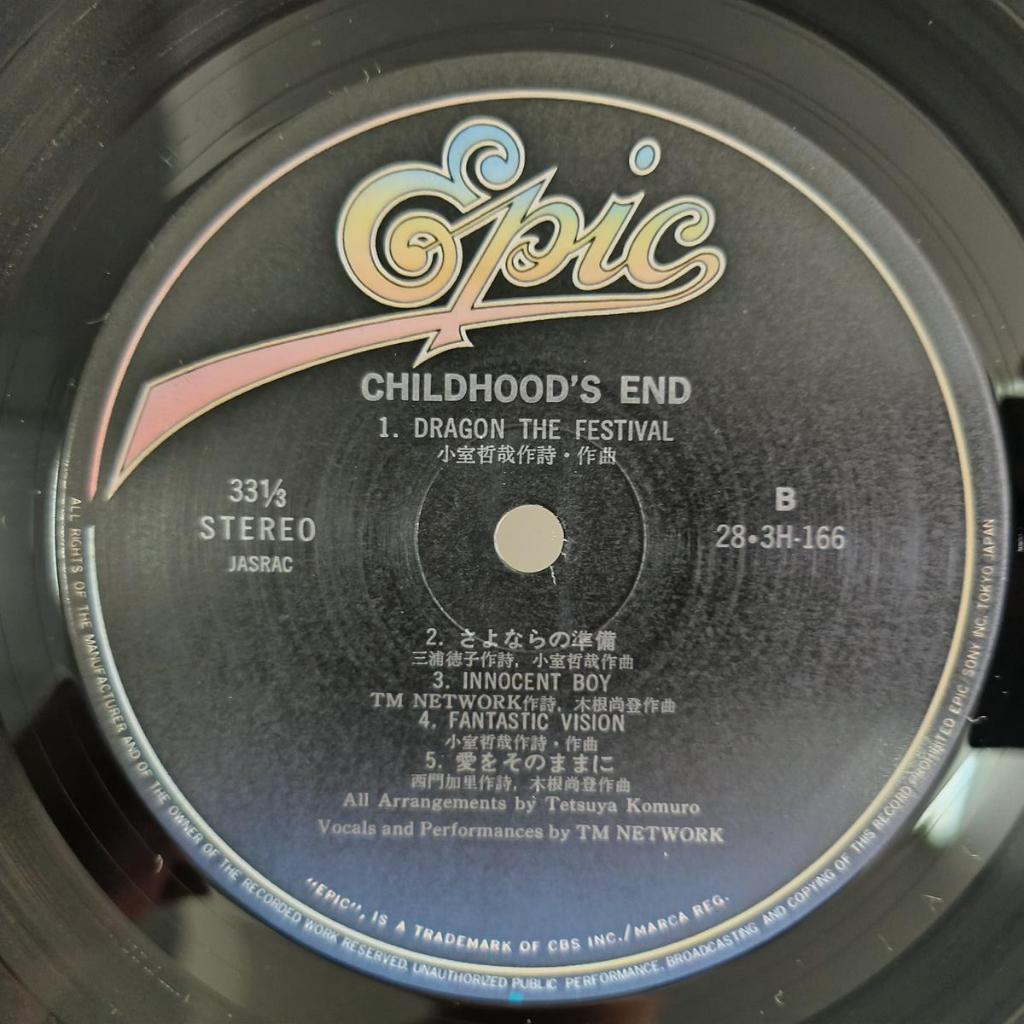 TM Network – Pop Rock ของวัยเด็ก, Synth-pop, Dance-pop ไวนิล lp ไม่มีปก