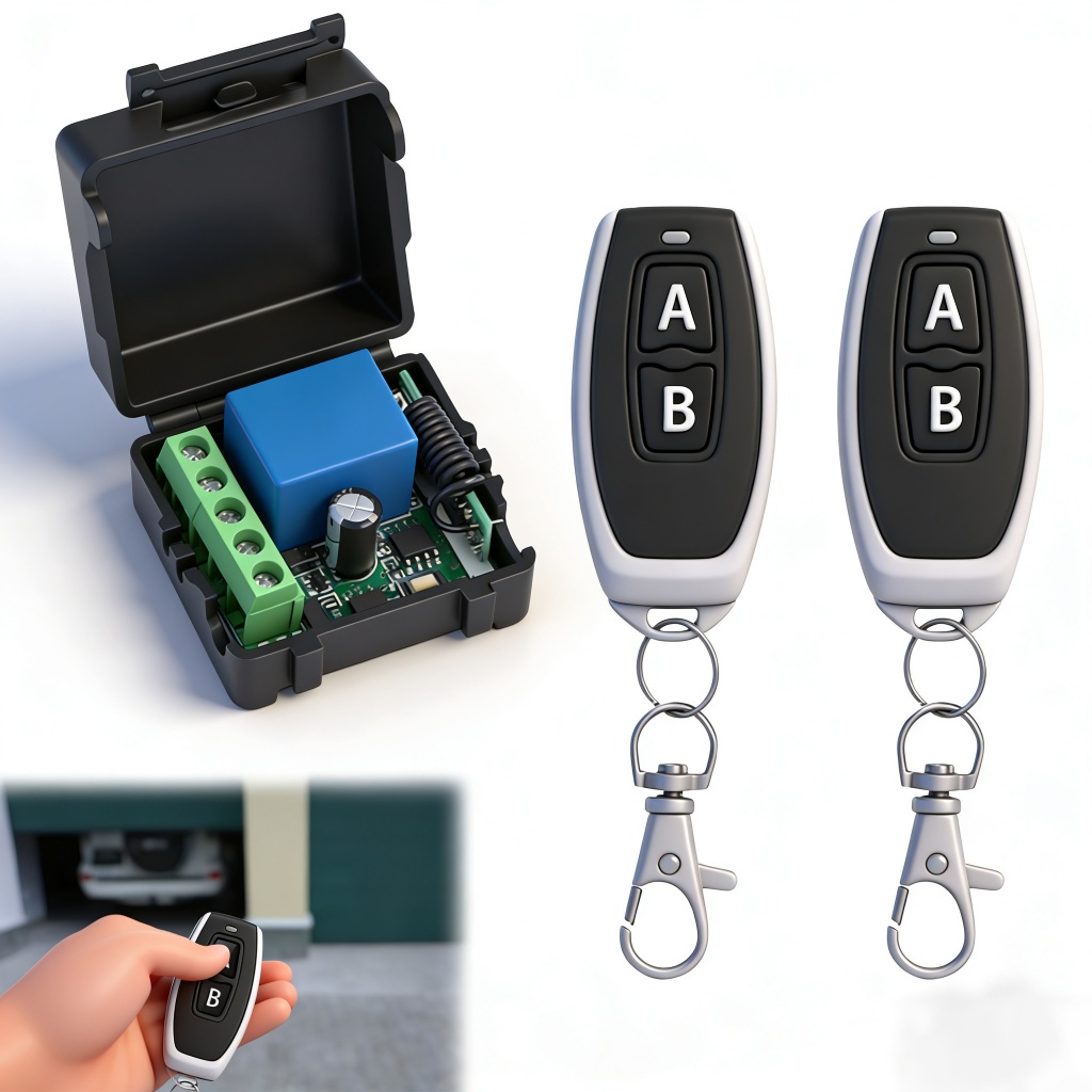 DIY A/B RF รีโมทคอนโทรลสวิทช์รีเลย์ 433 mhz DC 12V 1CH โมดูลสําหรับการเรียนรู้รหัสเครื่องส่งสัญญาณระยะไกล