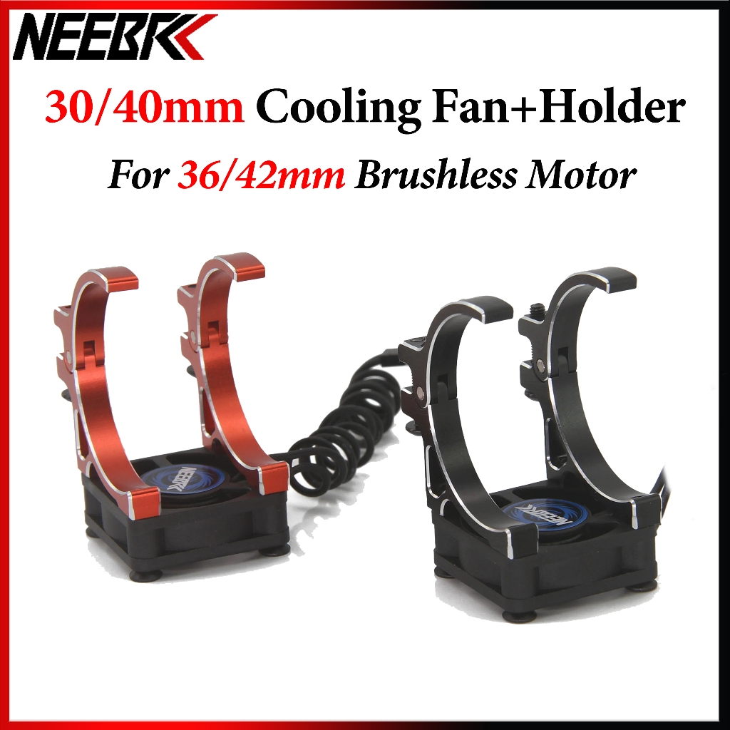 NEEBRC 30/40 มม.RC พัดลมระบายความร้อน 5 V-12 V DC ฮีทซิงค์อลูมิเนียม 25000RPM ลมสูง Rapid JST สําหรับ 36/42 มม.มอเตอร์ไร้แปรง ESC รถ