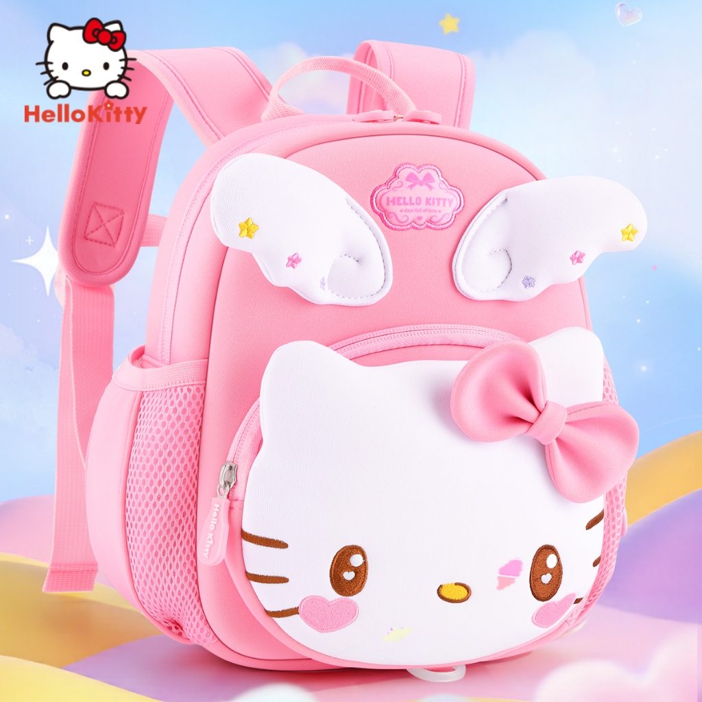 MZ กระเป๋านักเรียน Hello Kitty สําหรับเด็กอนุบาล ดีไซน์น้ําหนักเบากันน้ํา 2025