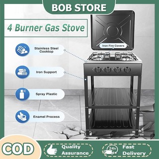 4 Burner Gas Stove Heavy Duty Stove Outdoor Camping Stove with Storage Stand For Indoor Outdoor