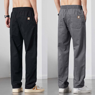 กางเกงผู้ชายทรงกระบอกกว้างเอวระดับกลาง ออกแบบเข็มขัดยืดหยุ่น…