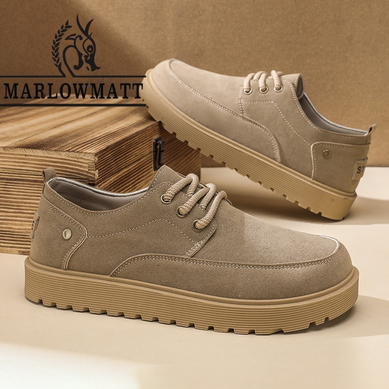 รองเท้าผู้ชาย Marlowmatt | รองเท้าหนังแฟชั่นกันลื่น | สไตล์สไตล์ใหม่