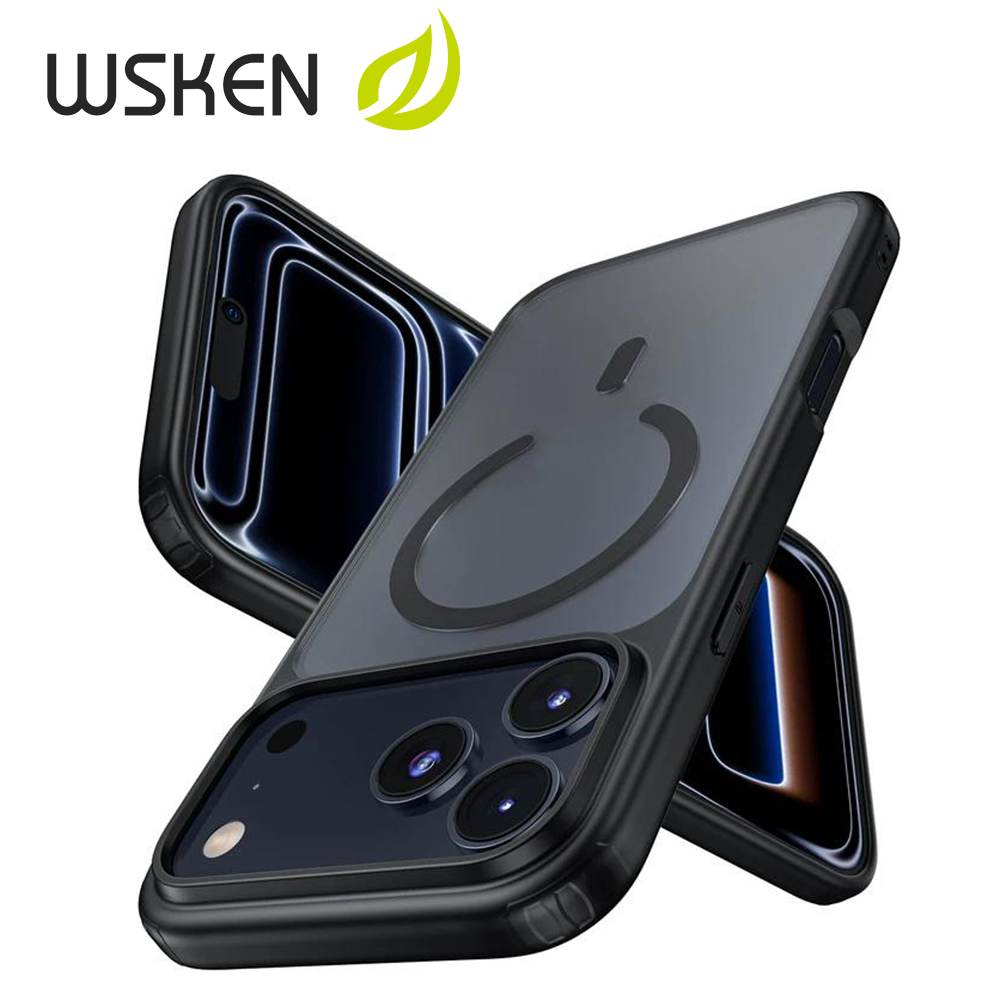 WSKEN เคสไอโฟน 17ProMax/16ProMax กันกระแทก แม่เหล็ก Magnetic Case สำหรับ 17 16 15 14 13 Matte ฝ้ากึ่งโปร่งใส กันรอย iPhone 15ProMax โปร่งใส เคสโทรศัพท์