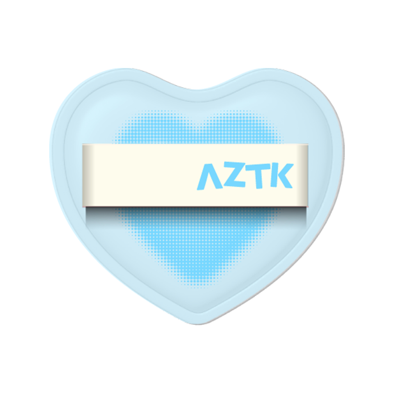 [AZTK] Blue Love Heart Puff เหมาะสําหรับแก้ไขเครื่องสําอาง คอนซีลเลอร์ กระจ่างใส