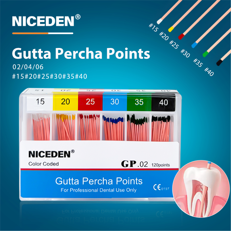 Niceden Dental Gutta Percha Points Endo Greater # 15-40
