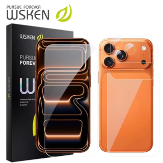 WSKEN ฟิล์มกระจกนิรภัย ชุด iPhone 17ProMax ไม่มีขอบดำ โปร่งใส HD กันรอยไอโฟน15ProMax ฟิลม์กันรอย กระจกกันรอย iPhone 16ProMax/17Pro/17/16Pro/16/15 กันแตก