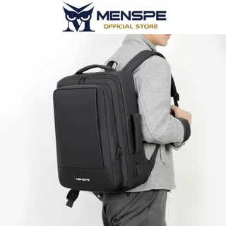 MENSPE แฟชั่นผู้ชายกระเป๋าเป้สะพายหลังแล็ปท็อปธุรกิจขยายความจุขนาดใหญ่ 15.6 นิ้วแล็ปท็อปกระเป๋าเป้สะพายหลังกระเป๋าเป้สะพ