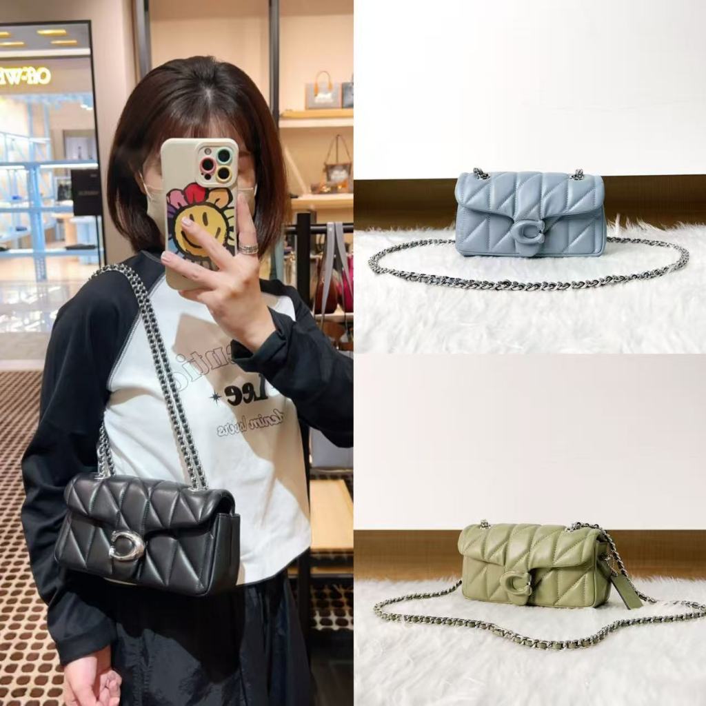 กระเป๋าสะพายข้างสตรีแบบquilting พร้อมสายโซ่ สไตล์crossbodyและกระเป๋ารักแร้จากหนังแกะ CP145/CP149