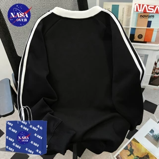 【จัดส่งจากกรุงเทพฯ】🔥NASA แบรนด์แฟชั่น แบบใหม่ ฤดูหนาว สีดำ minimal oversize แขนยาว ยูนิเซ็กส์ ลำลอง สเวตเตอร์คอกลม