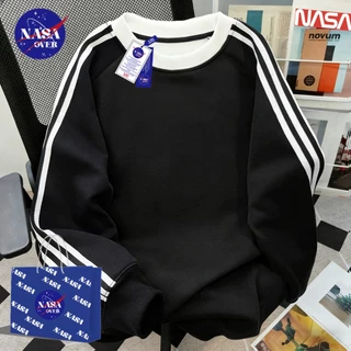 【จัดส่งจากกรุงเทพฯ】🔥NASA แบรนด์แฟชั่น แบบใหม่ ฤดูหนาว สีดำ minimal oversize แขนยาว ยูนิเซ็กส์ ลำลอง สเวตเตอร์คอกลม