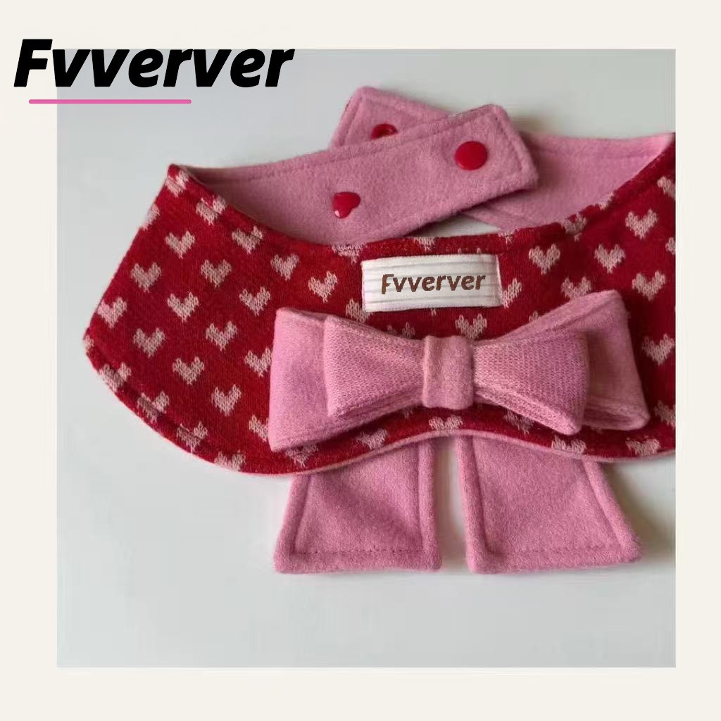 Ffververververver สัตว์เลี้ยงน้ําลายผ้าขนหนูสุนัขขนาดเล็กแมวเอี๊ยมโบว์เอี๊ยม