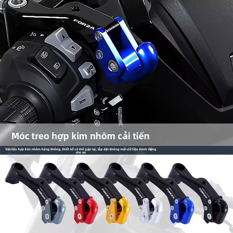 ฮอนด้า ฟอร์ซา 350 250 300 ฟอร์ซา 750 ฟอร์ซา 350 NSS350 ซีเอ็นซี อลูมิเนียมตะขอรถจักรยานยนต์ถุงเก็บหมวกกันน็อคตะขอตะขอโครเชต์แขวนก้านต่อ