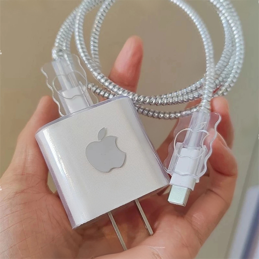 เคสป้องกันเครื่องชาร์จ Apple 20w เคสป้องกันสายเคเบิลข้อมูลเหมาะสําหรับ iPhone 11/12/iPhone 13/14/15/16/17 pro Fast Charge Charger เคสป้องกัน