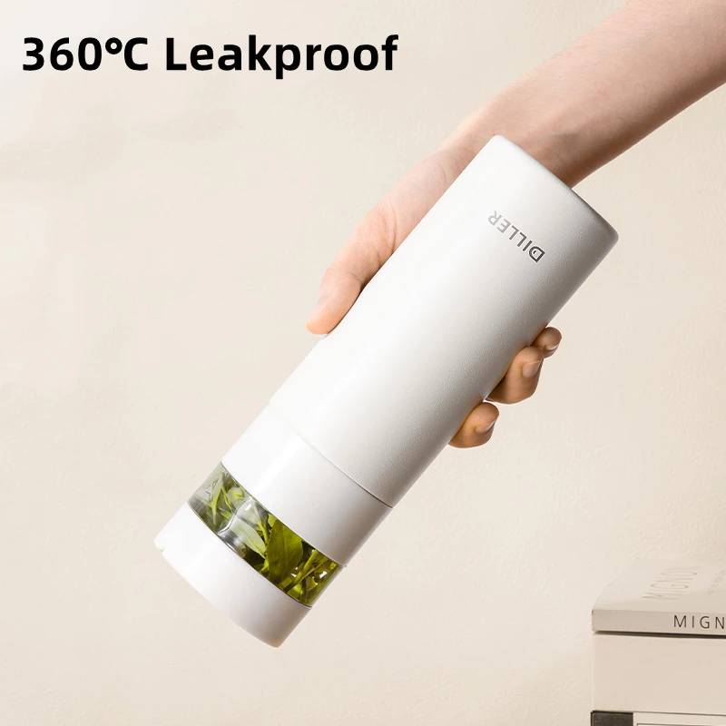 Diller เซรามิคเคลือบเรียงราย Vaccum Thermos กระติกน้ําดื่มขวดกรองชา 550ml MLH9165 thumbnail 6