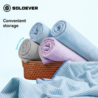 【TH Delivery】SOLOEVER ผ้าเช็ดตัวแห้งเร็ว ผ้าเช็ดตัวไมโครไฟเบอร์ ผืนใหญ่ ซับน้ำได้ดี แห้งไว สะดวกพกพา