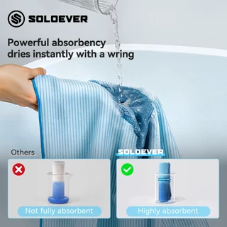 【TH Delivery】SOLOEVER ผ้าเช็ดตัวแห้งเร็ว ผ้าเช็ดตัวไมโครไฟเบอร์ ผืนใหญ่ ซับน้ำได้ดี แห้งไว สะดวกพกพา