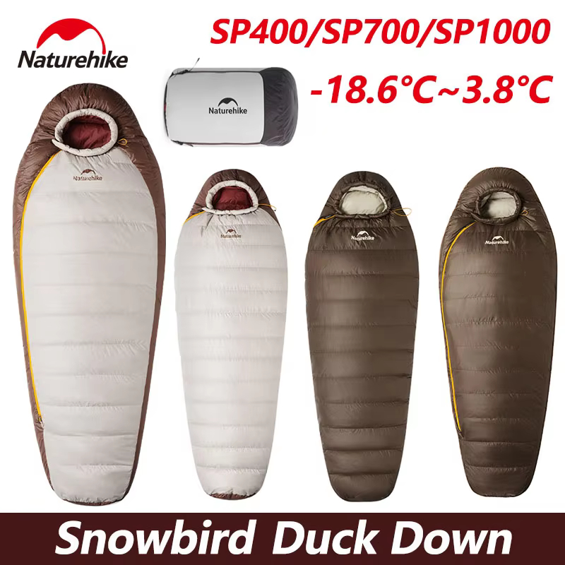 Naturehike Snowbird ถุงนอนมัมมี่ 650FP 85% เป็ดลง -20°C Ultralight Warm สําหรับฤดูหนาวตั้งแคมป์เดินป